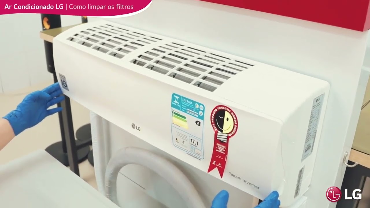 Como fazer a limpeza do filtro do ar-condicionado LG dual inverter