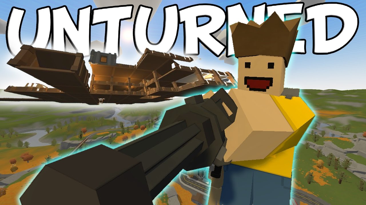 Unturned Funny Moments With Friends - SKY BASE ASSAULT!!!