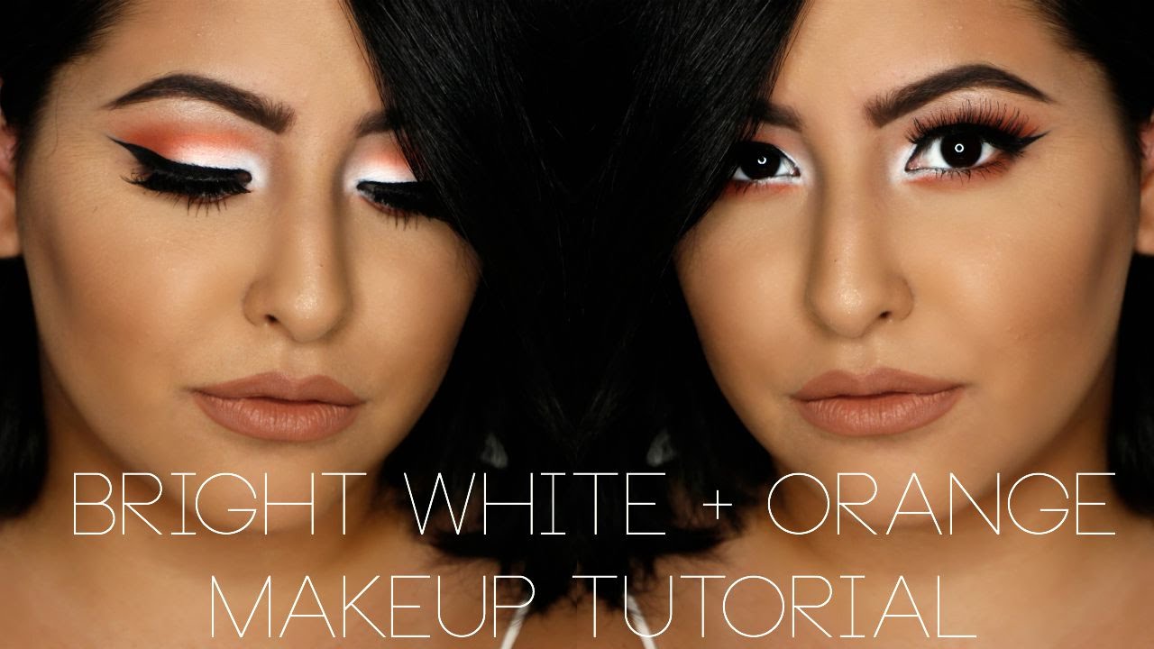 Bright White + Orange Makeup Tutorial | MissTiffanyKaee