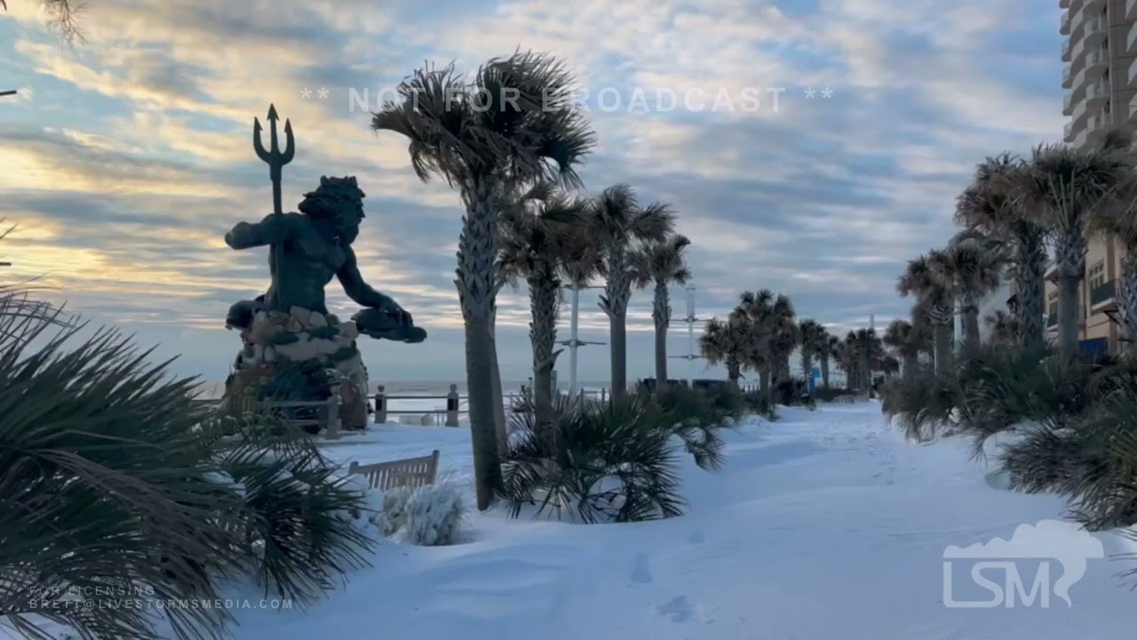 02-20-2025 Virginia Beach - Rare oceanfront snow