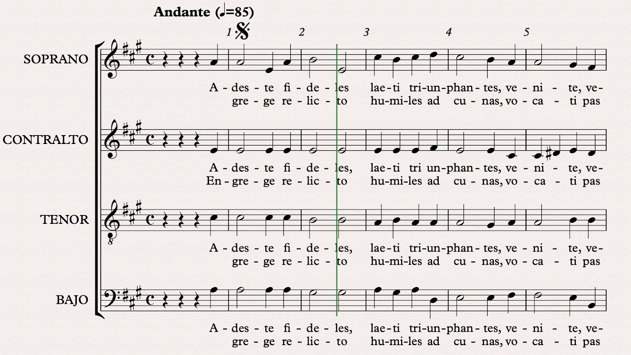 Adeste Fideles - parte de bajo