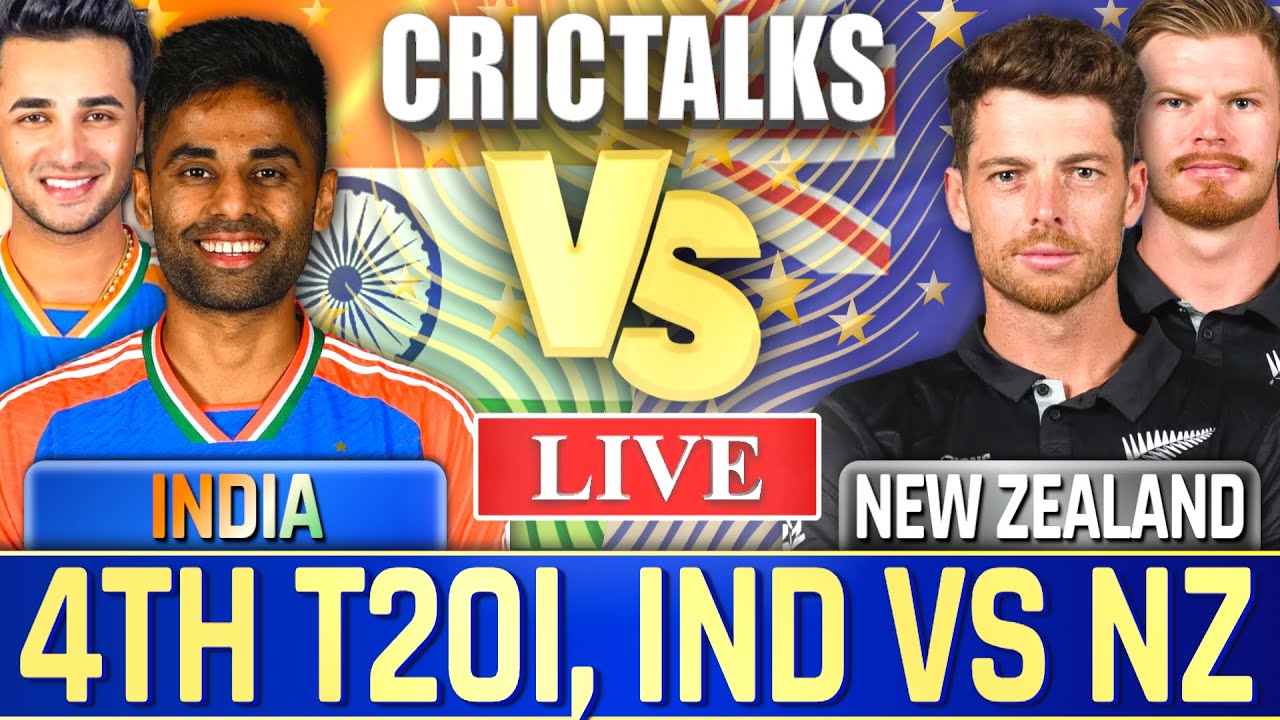 🔴 Live: IND v NZ, 4th T20I, Cricket Live Match Today Scores & Commentary, Last 8 Overs