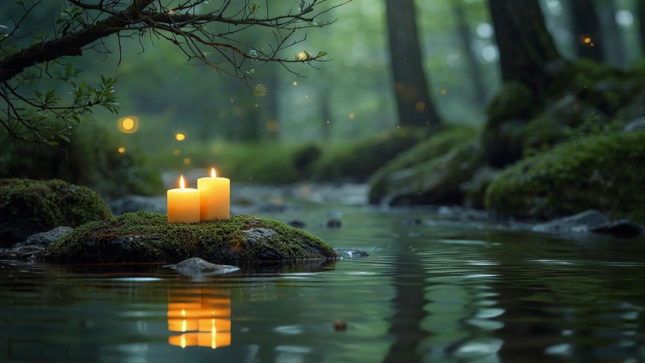 Soothing Water Stream & Piano Music 🌿 Fall Asleep in Minutes | Stress & Anxiety Relief 1