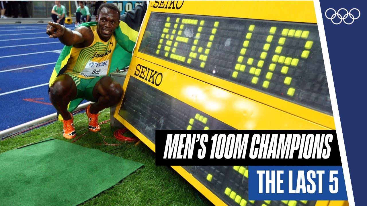 Olympic Sprint Kings 👑 the last five 100m gold medallists from Bolt to Lyles 🏃‍♂️😮‍💨 | Top Moments