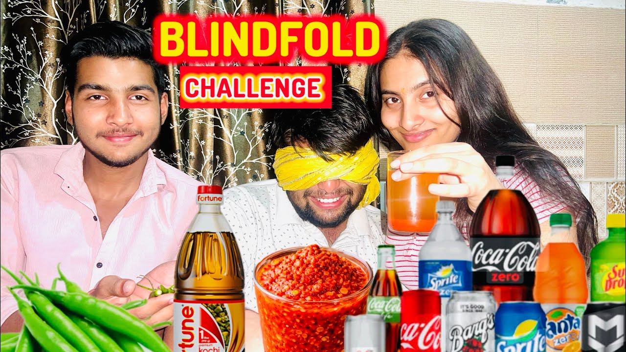 Blindfold Drink challenge 😈👹#subscribe #viral