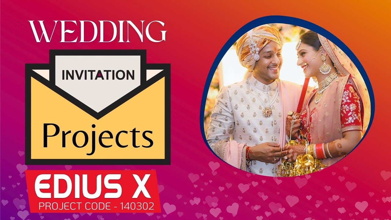 Edius X, 9, 8 Cinematic Wedding Invitation Projects | 140302 Mantra Wedding Projects