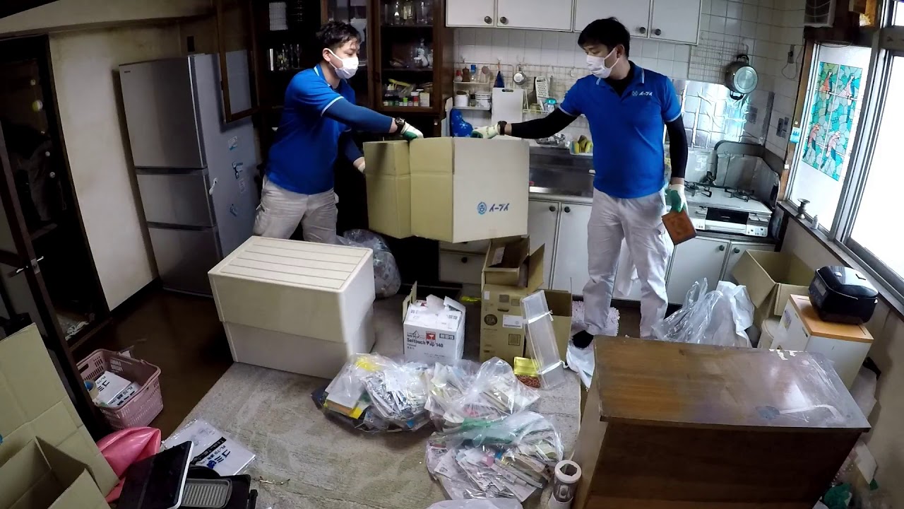 捨て活ノーカット【片付け動画】台所で片付けの作業の様子