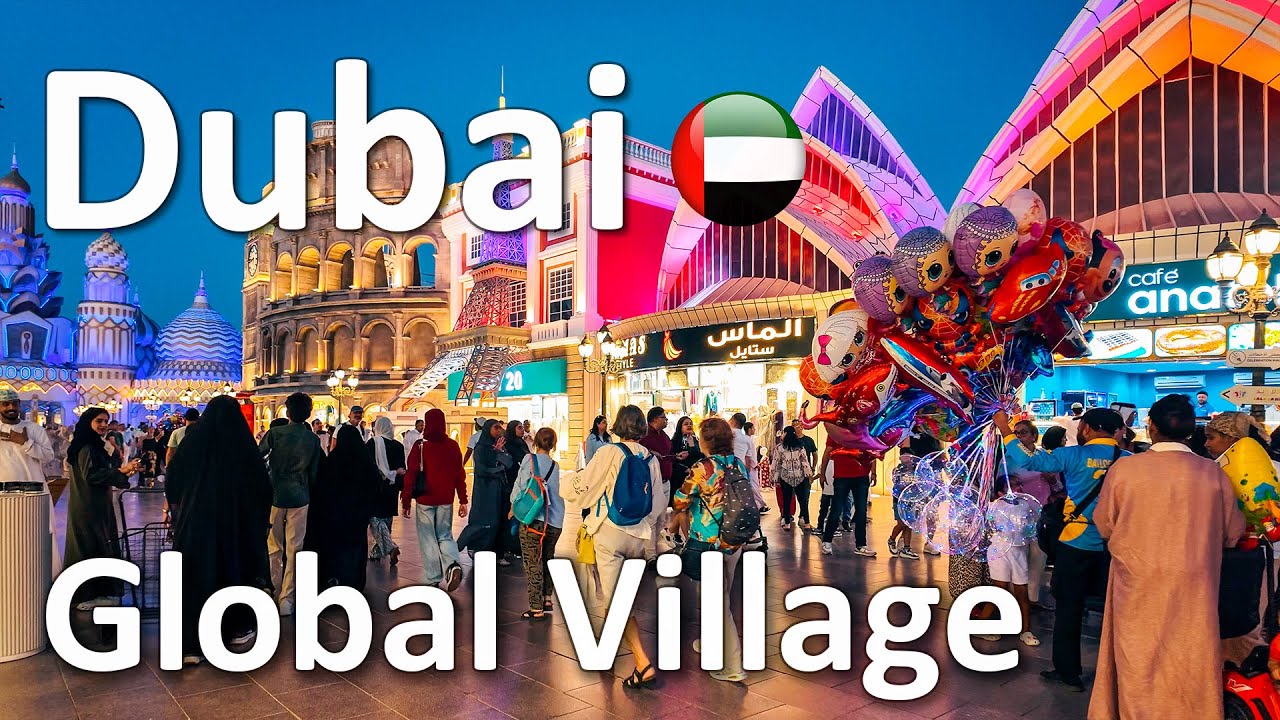 Dubai Global Village Full Tour Night Walk 4K 🇦🇪