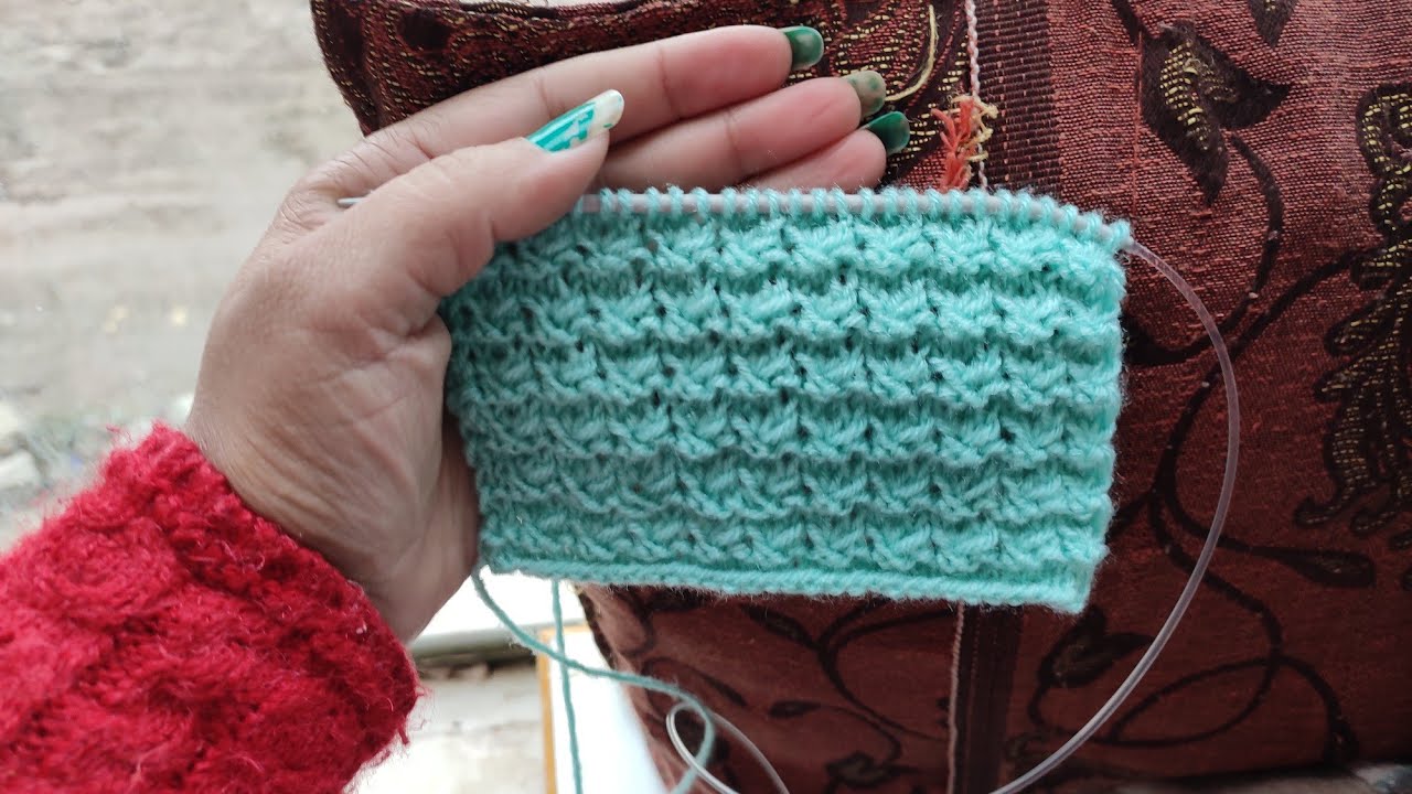 दो सिलाई की  सुंदर बुनाई डिजाइन- two rows repeat pattern-ladies, gents, babies sweater design.