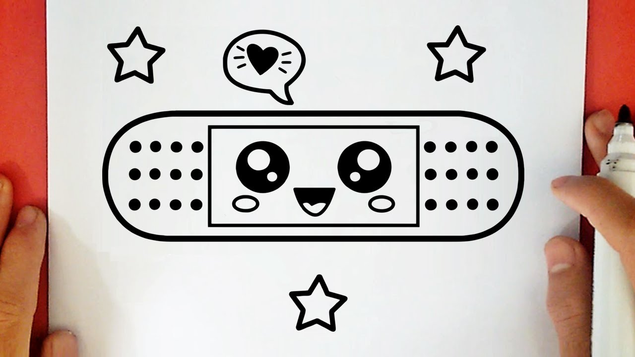 COMO DESENHAR UM CURATIVO KAWAII