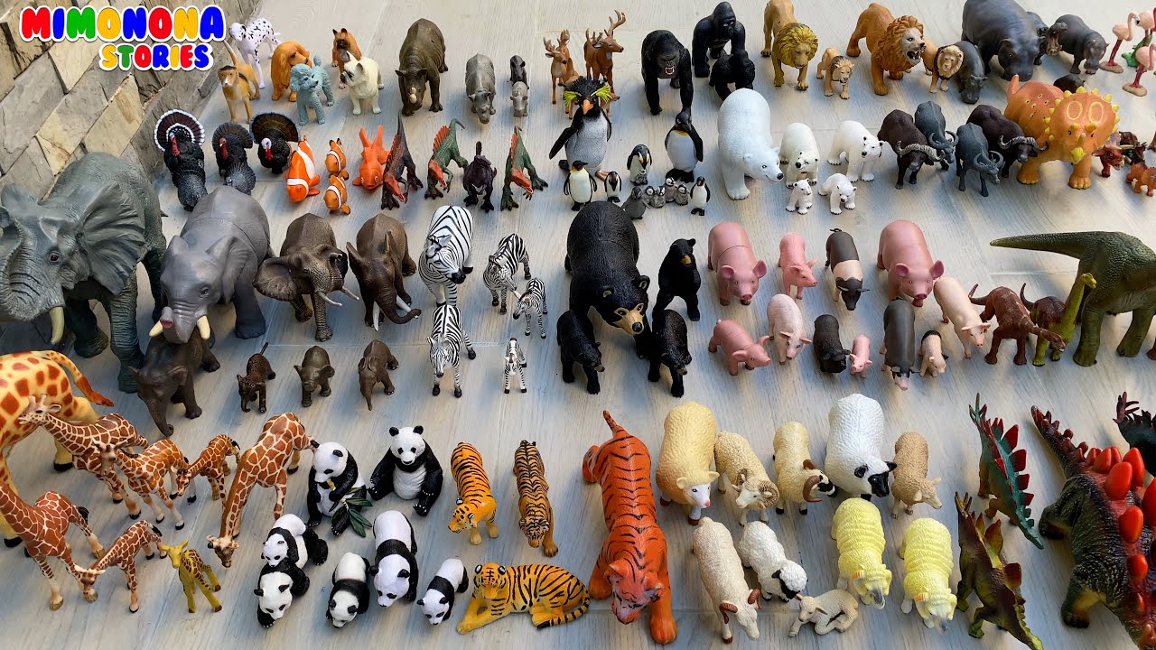 Colección de Animales y Dinosaurios Grandes Pequeños 🦖🐷 Mini Coloridos ✨ Mimonona Stories