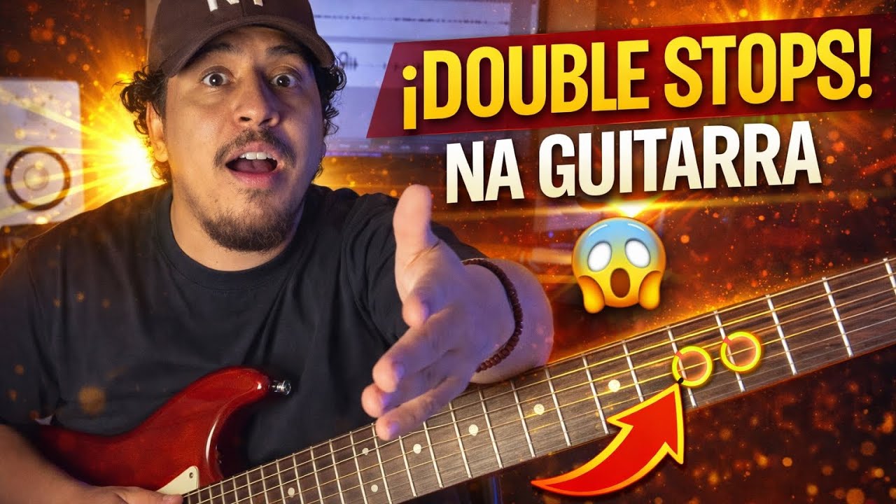 Pare de solar reto: use DOUBLE STOPS e soe profissional na guitarra