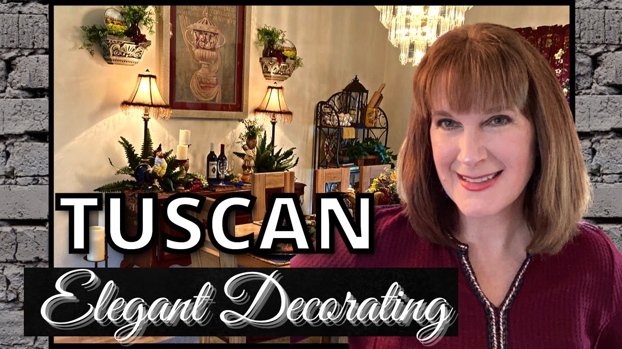 Tuscan 🍇Elegant decorating on Grandma’s Buffet table
