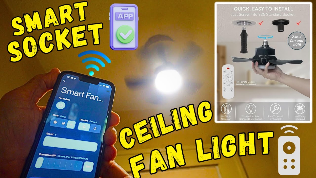 Amazon Smart Socket Ceiling Fan with Lights Remote - Review