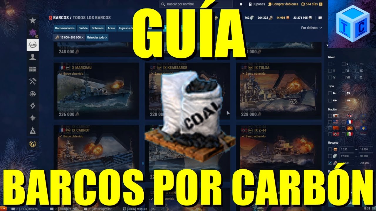 World Of Warships Español: Guía | Barcos por carbón