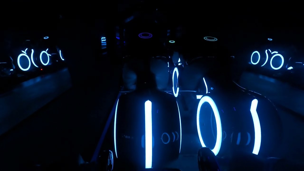 Riding Tron Lightcycle Run Coaster During the Day Over at Magic Kingdom