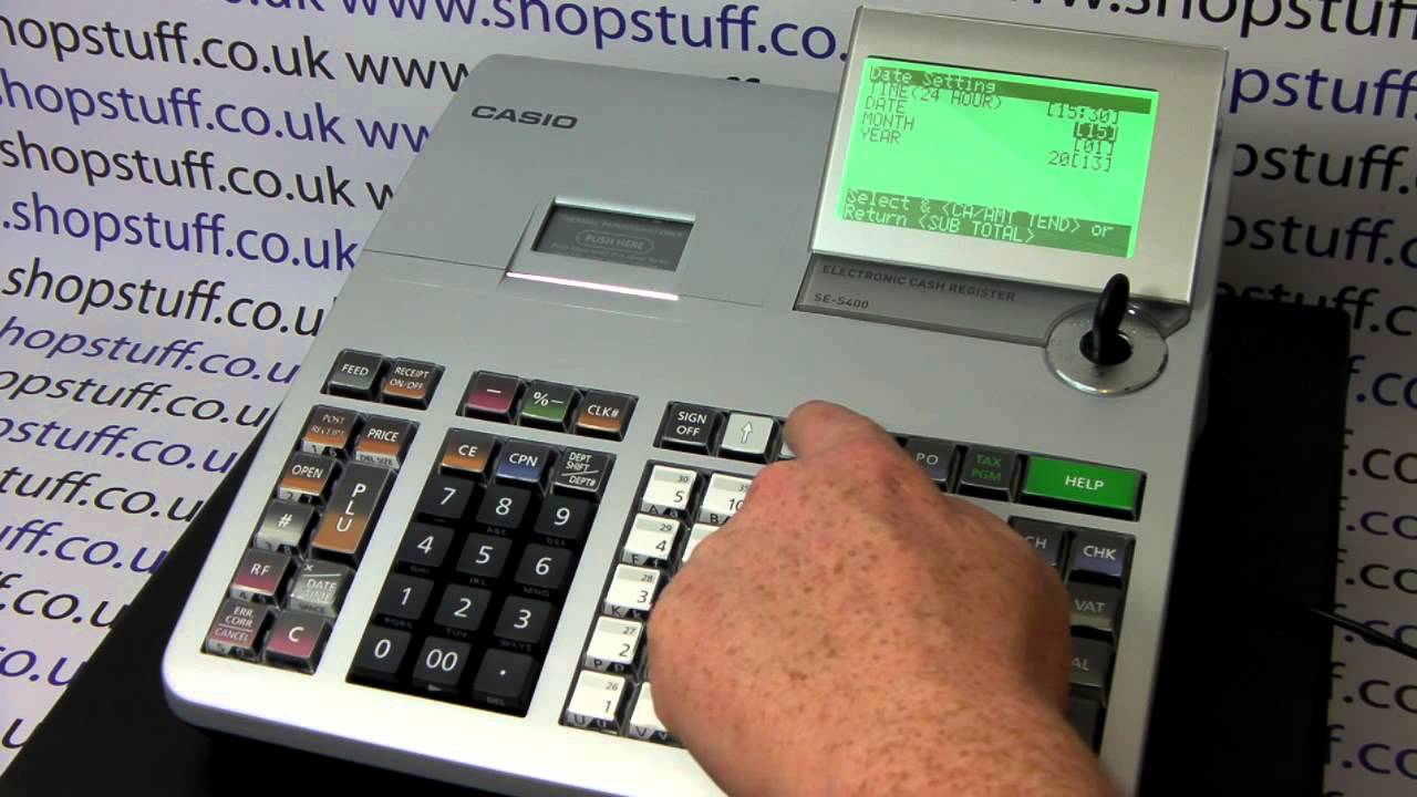 Casio SE-S400/SE-S800/SE-S900 Programming How To Change The Date & Time