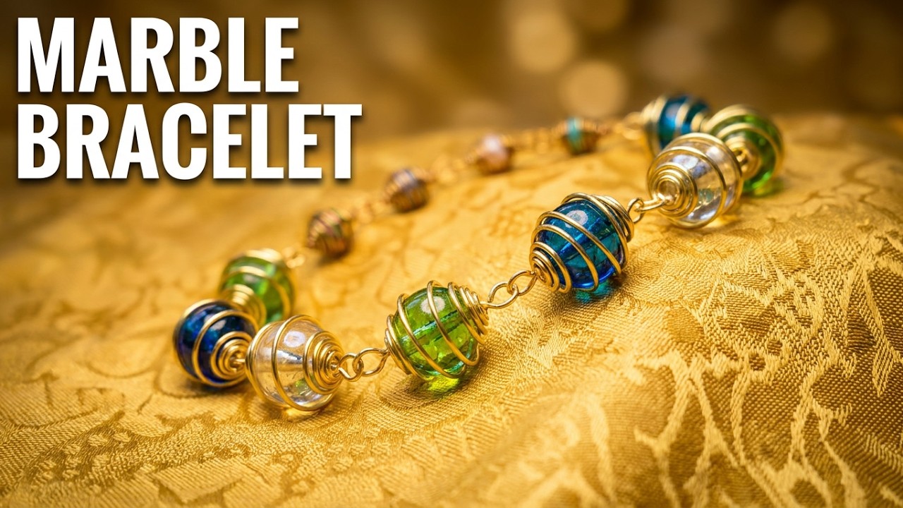 How to Wire Wrap a Marble Bracelet | Easy DIY Jewelry Tutorial
