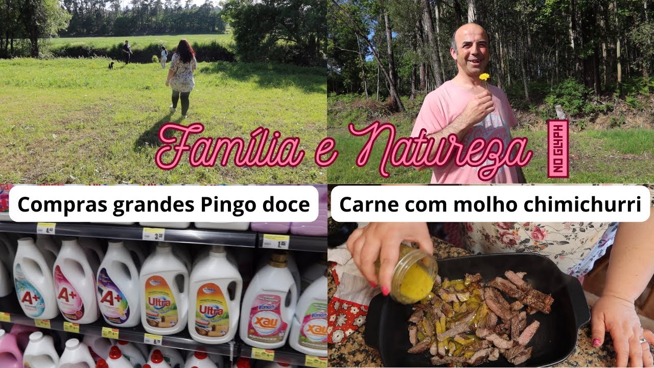 VLOG | Compras grandes Pingo Doce, passeio na natureza carne na air fry com molho chimichurri