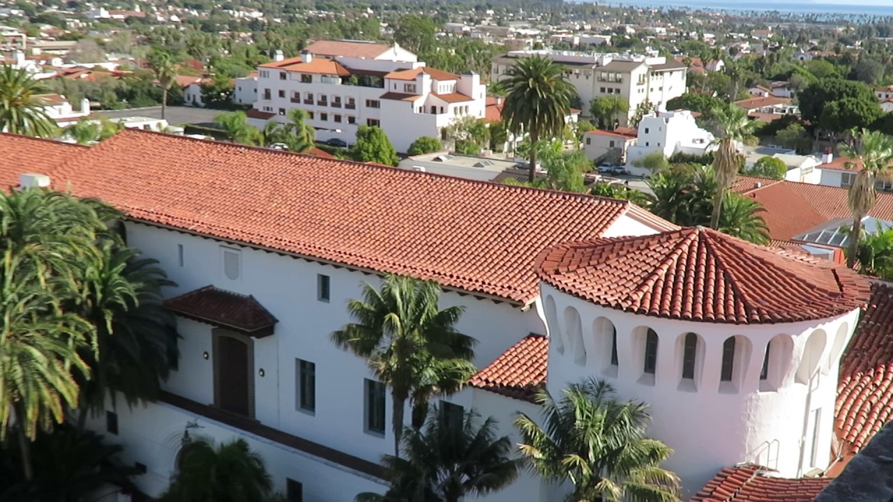 View from the clock tower - Santa Barbara Courthouse - California
