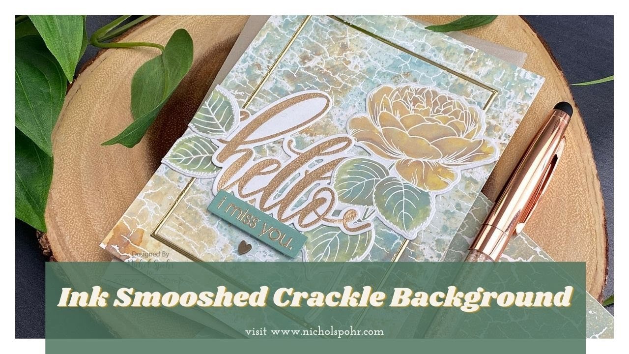 Ink Smooshed Crackle Background (Simon Says Stamp)