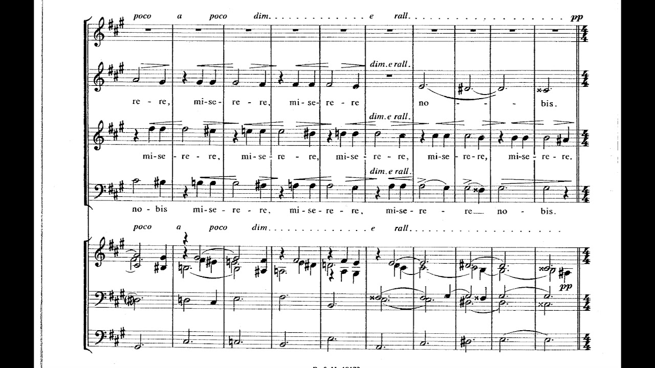Zoltán Kodály - Missa Brevis for Soloists, Choir and Organ (1944-45) [Score-Video]