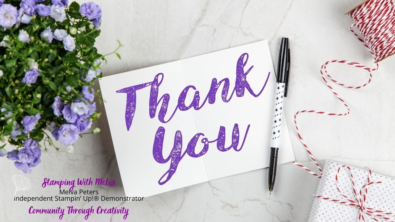 Live with Stamping With Melva - January Thank You Cards