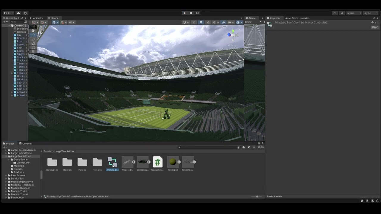 Game Ready Unity Wimbledon Roof Setup