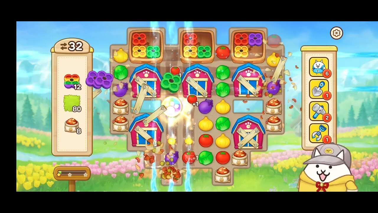 パズルで豊作！にゃんこ村 關卡146-155