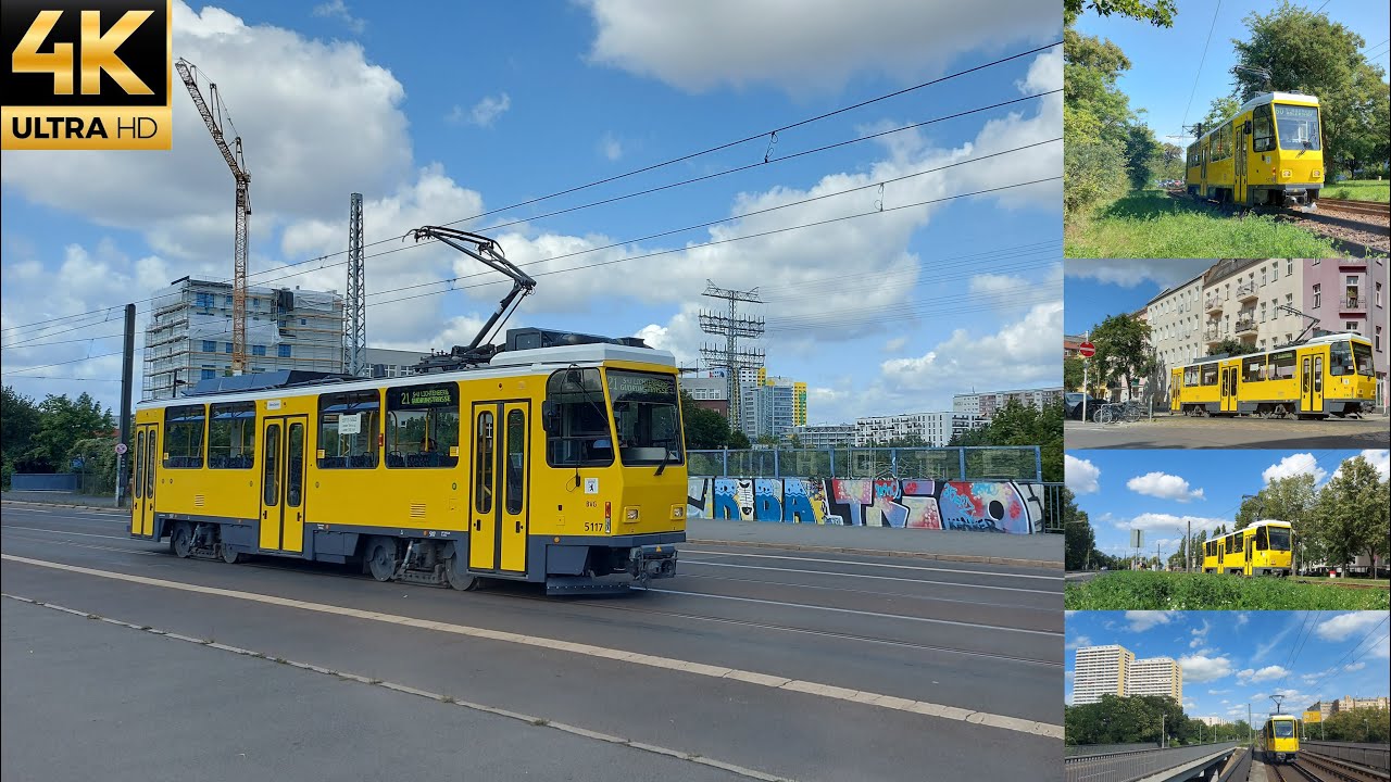 Straßenbahn Berlin Tatra T6A2 Mitfahrt August 2025