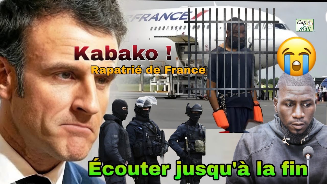 Menotté jeter dans l'avion par les autorités français Un Malien du nom de Silamakan Coulibaly