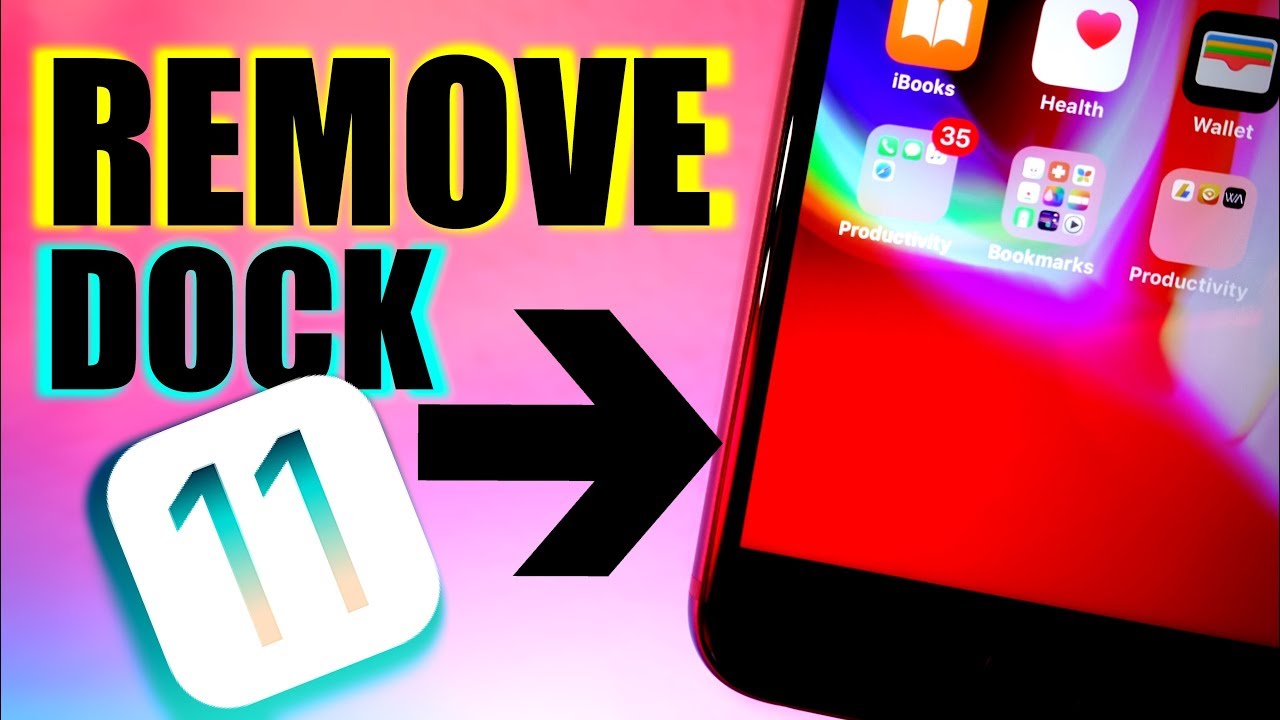 HOW TO REMOVE THE DOCK IN IOS 11 WORKING GLITCH / COOL IOS 11 TRICK/HACK REMOVE DOCK IN IOS 11