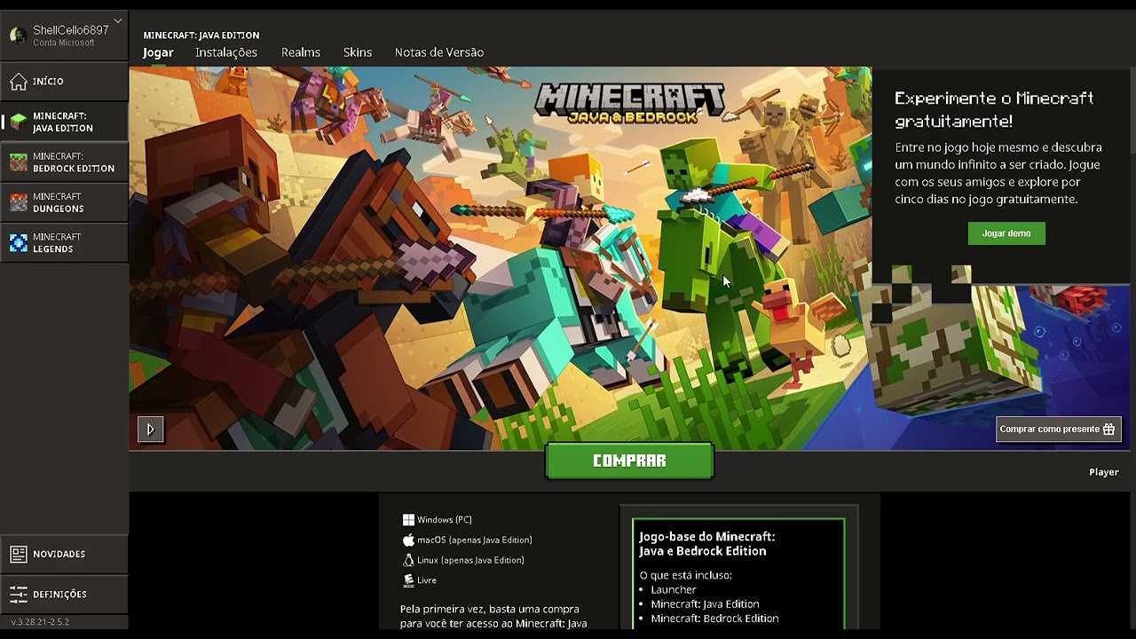 Minecraft Launcher 2026 você se ajudar bater muitos likes compartilhar os vídeos da Batalha entre 47