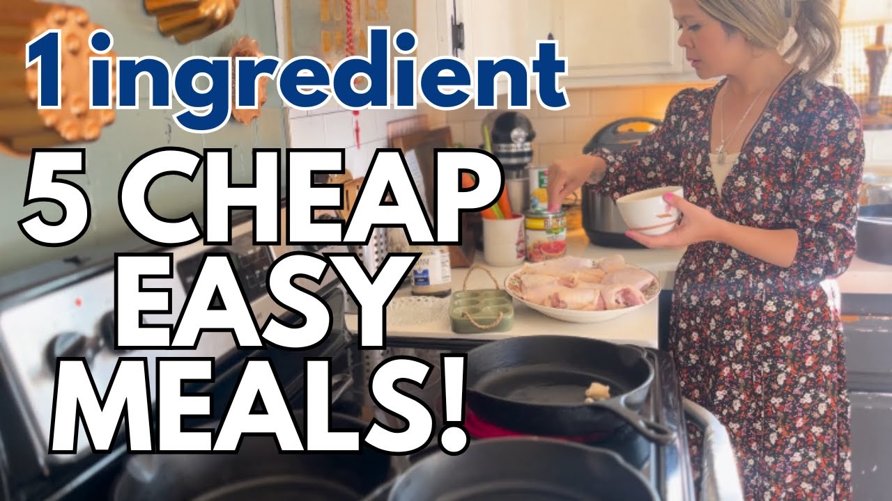5 CHEAP CHICKEN DINNERS IN 3 HOURS | EASY MEALS for BUSY MOMS | Frugal Living Christian Homemaking