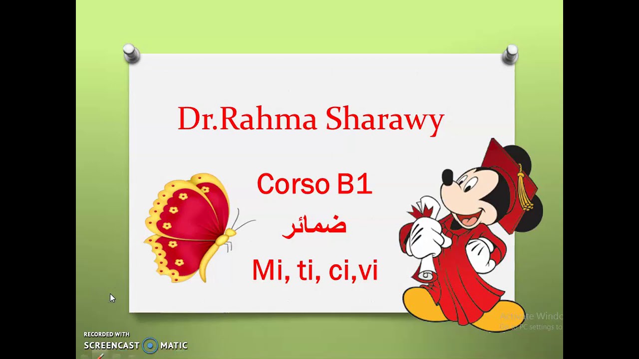 Pronomi: mi,ti,ci,vi*Corso B1