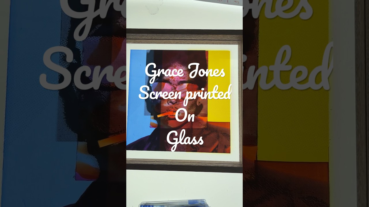 Screen printing on glass is cool! #stainedglass #screenprinting #glassart