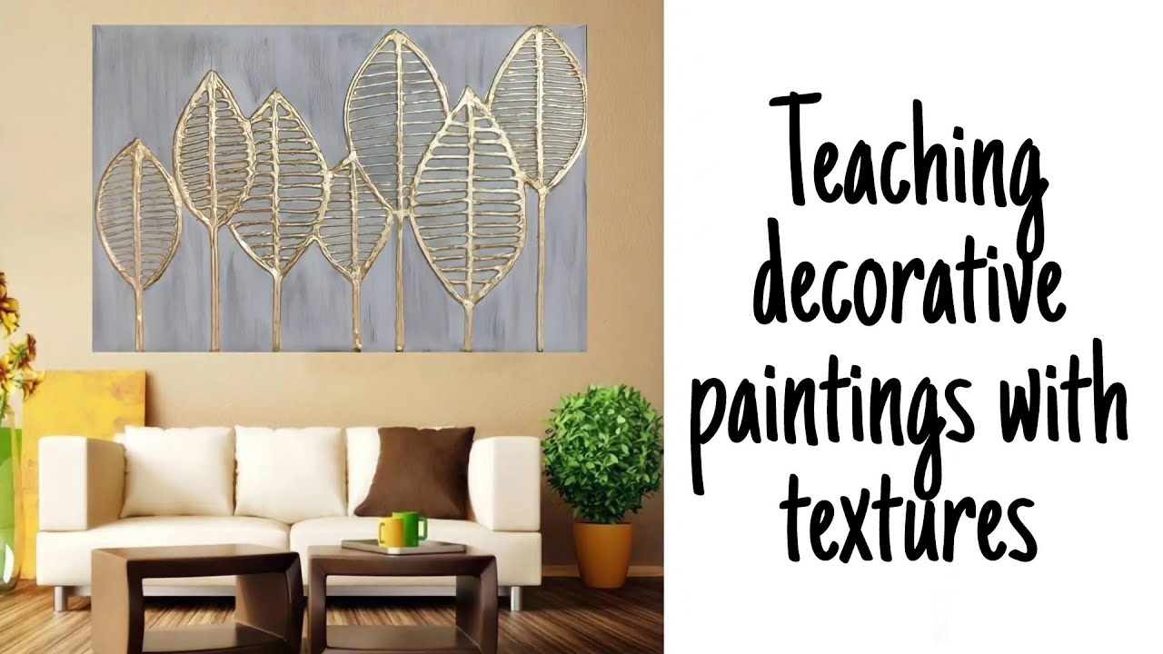 Tutorial for embossed decorative paintings with gold leaf آموزش تابلو دکوراتیو برجسته با ورق طلا