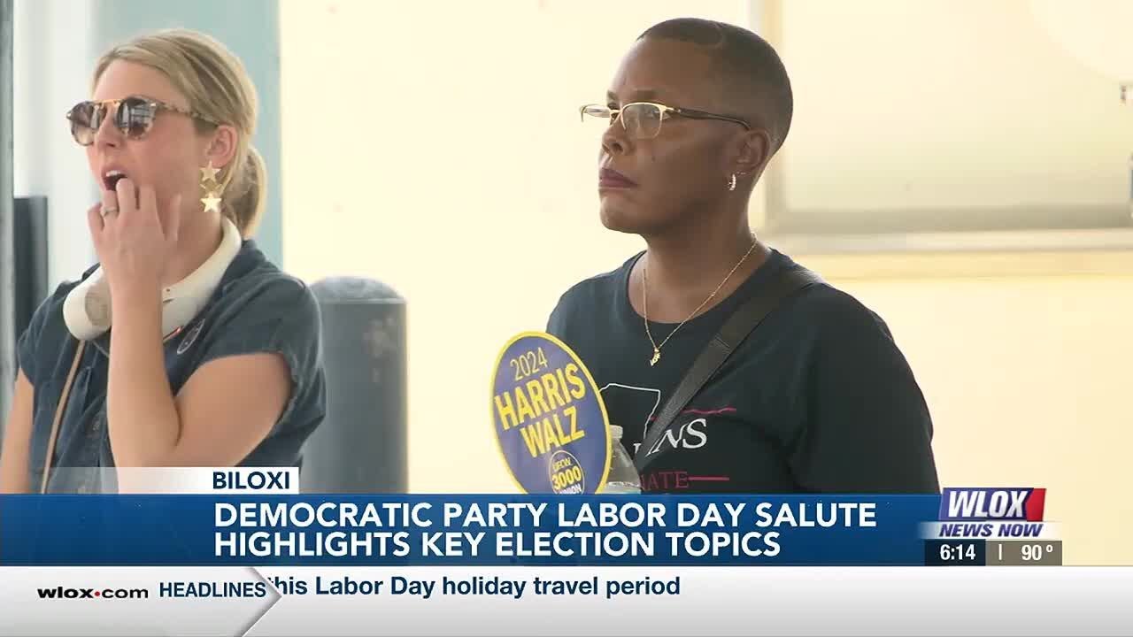 Mississippi Democratic Party holds Labor Day salute at Point Cadet Plaza