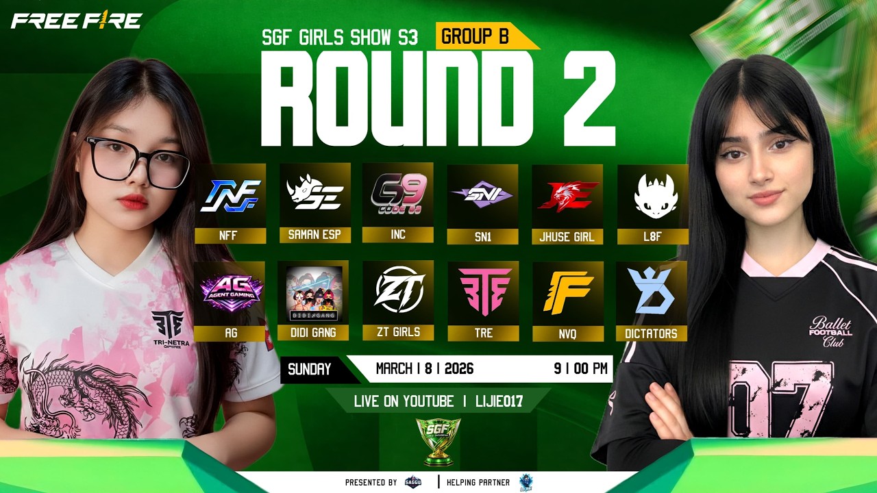 SGF GIRLS SHOWDOWN S3 R2 | 🔴 LIVE GROUP B