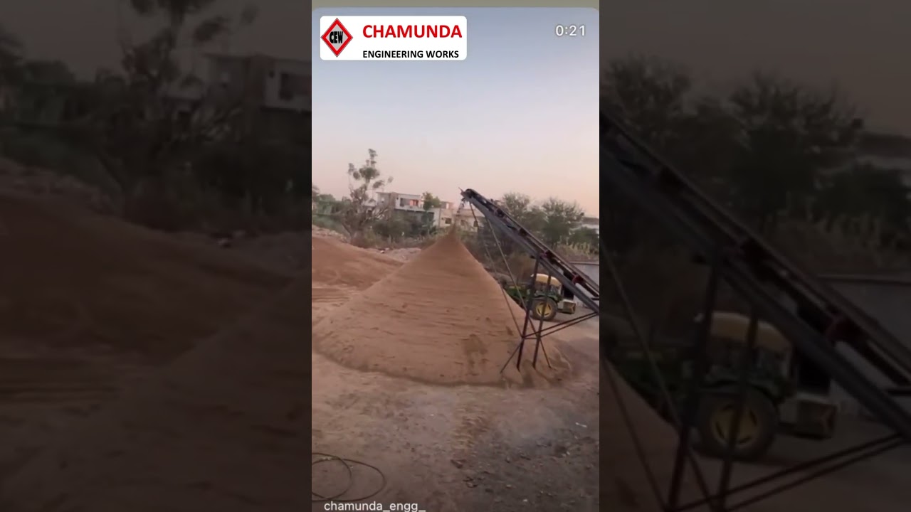 20 TPH ROTARY SCREEN WITH CONVEYOR,SAND PLANT #sand #plants #industrial #engineering #youtubeshorts