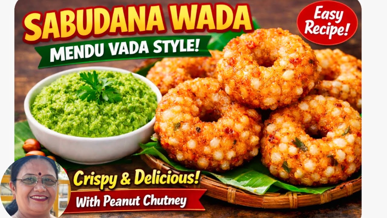 SABUDANA WADA MENDU WADA STYLE WITH peanut chutney 