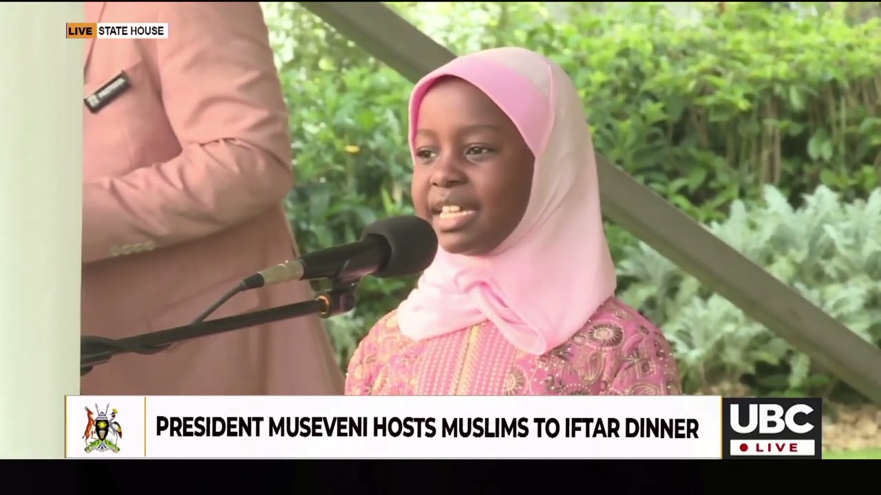 YOUNG MUSLIM GIRL'S PREACHES,  LOVE FOR UGANDA DURING H.E. MUSEVENI'S IFTAR DINNER AT STATE HOUSE