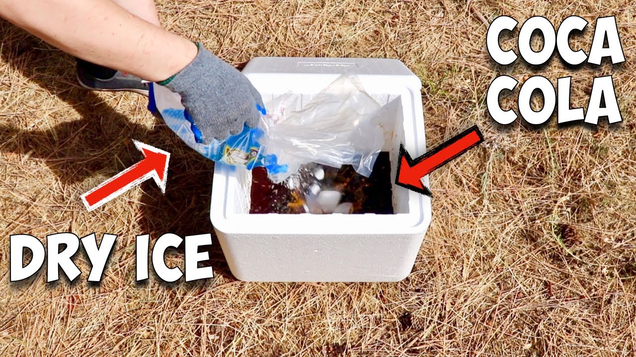 5 Pounds of DRY ICE vs 2 Liters of COKE - Science Experiment
