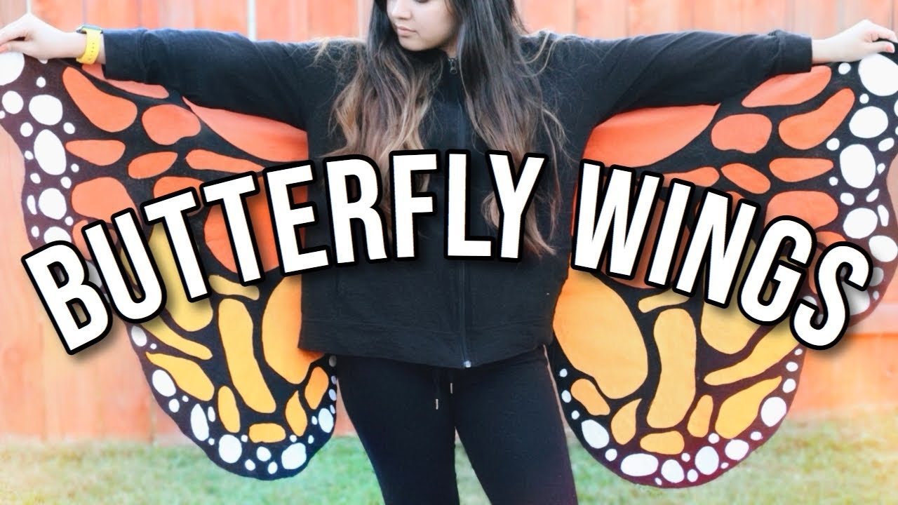 DIY BUTTERFLY WINGS! ** UNDER $5!! ** | Last Minute Halloween Costume 2019!