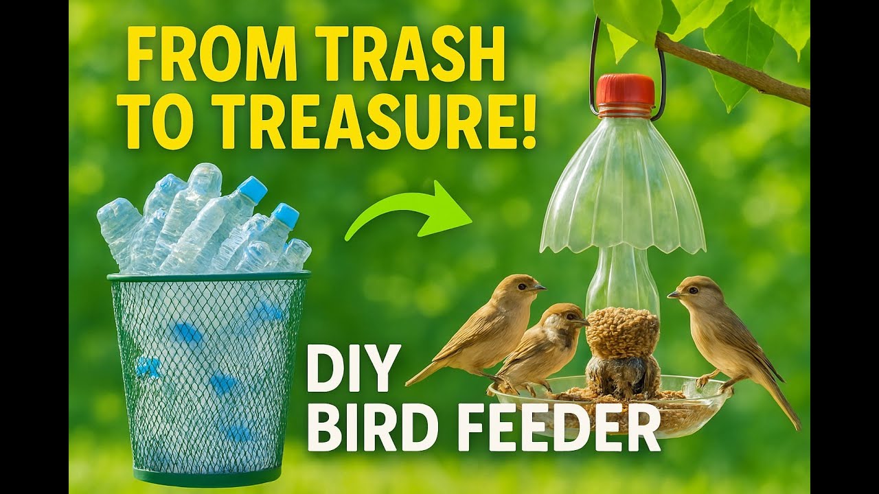 TURN YOUR TRASH INTO A GIFT FOR NATURE (BIRD FEEDER)!