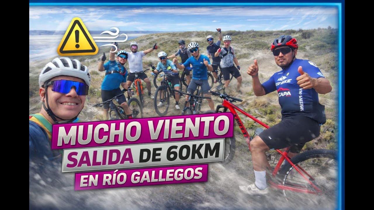 Salida con mucho  viento - 60 Km - Rio Gallegos.