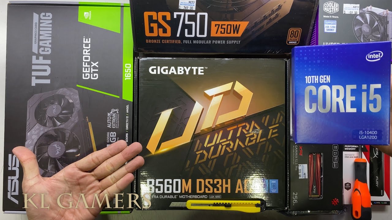 Satisfying non RGB PC Build intel Core i5 10400 GIGABYTE B560M DS3H AC Hyper T20 GTX1650 TUF GAMING