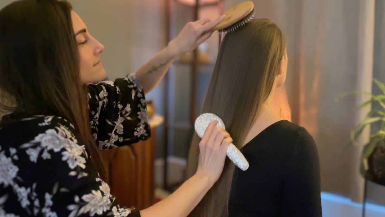 ASMR Whispered Hair Play for Deep Relaxation✨ Brushing, Ponytail, Jade Comb (Real Person ASMR)