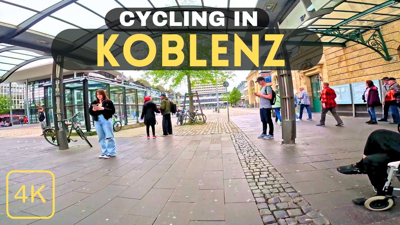 4K | CYCLING THROUGH THE STREETS OF KOBLENZ | 2023 | CITY TOUR