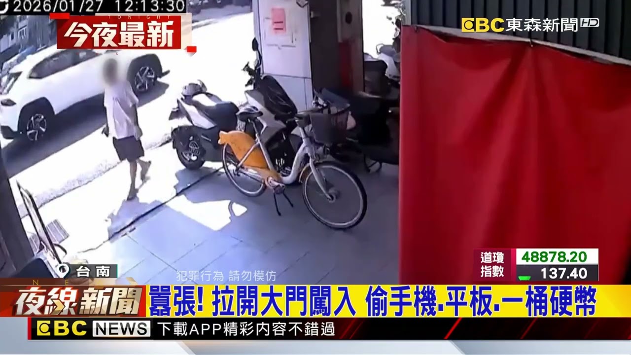 大膽慣竊！ 光天化日闖入餐飲店搜刮財物@newsebc